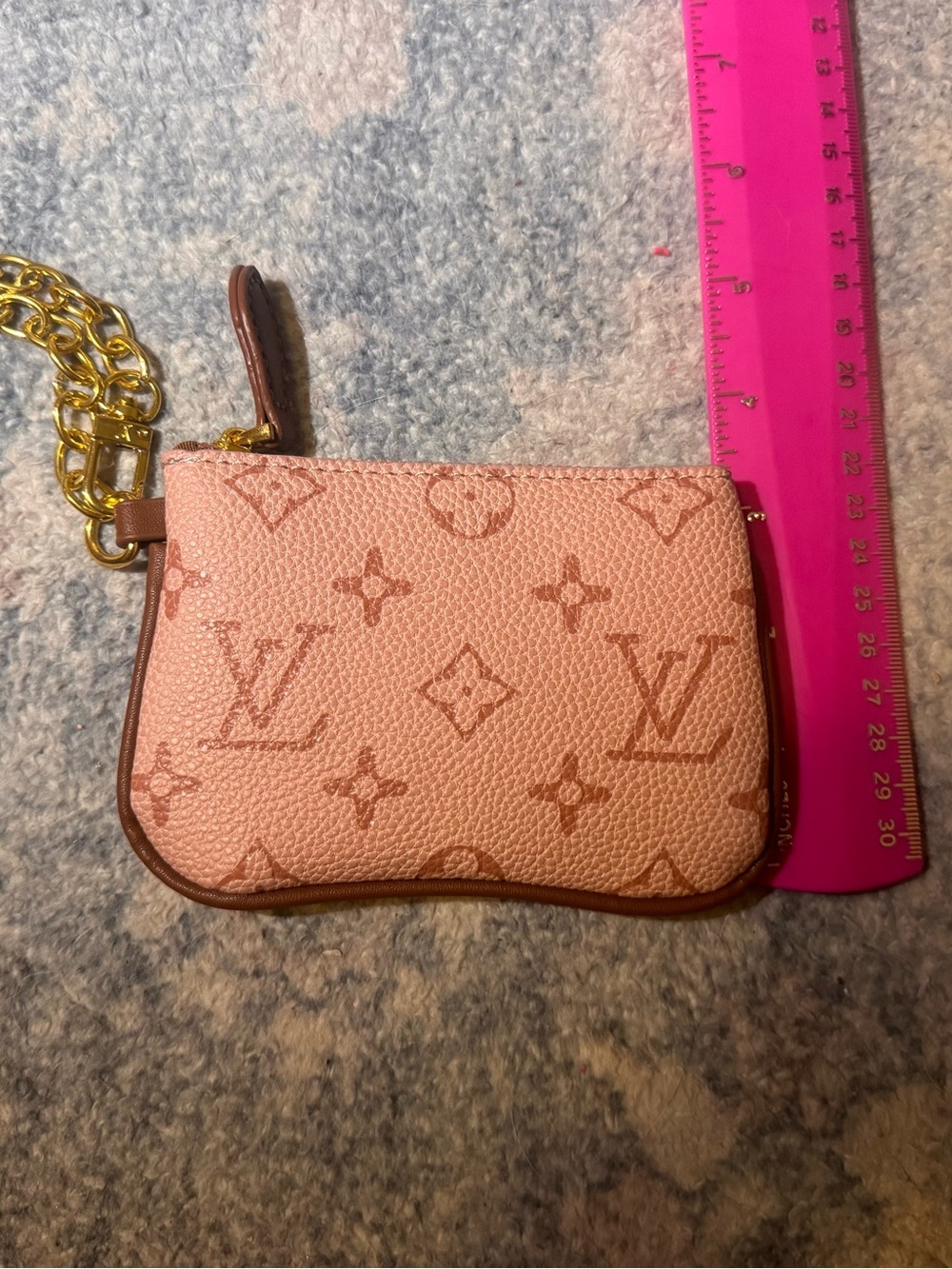 INSPIRED Blush Pink Monogram Tote with Brown Trim - Picture 9 of 10
